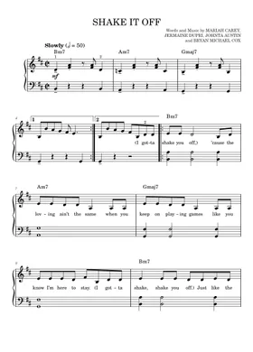 Free Shake It Off by Mariah Carey sheet music | Download PDF or print on  Musescore.com