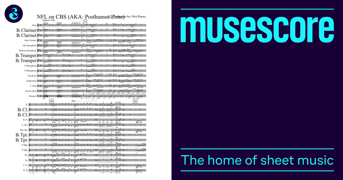 NFL on CBS Sheet music for Trombone, Tuba, Flute, Clarinet other & more  instruments (Mixed Ensemble)