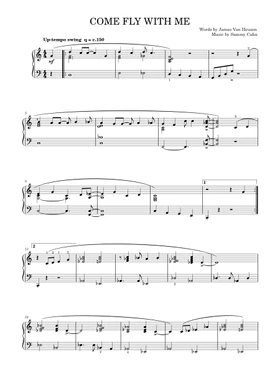 Free Come Fly With Me. by James van Heusen sheet music | Download 