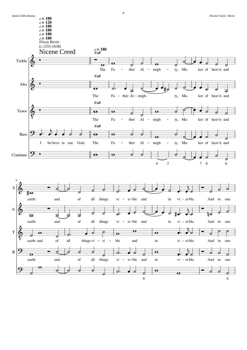 Nicene Creed in D minor