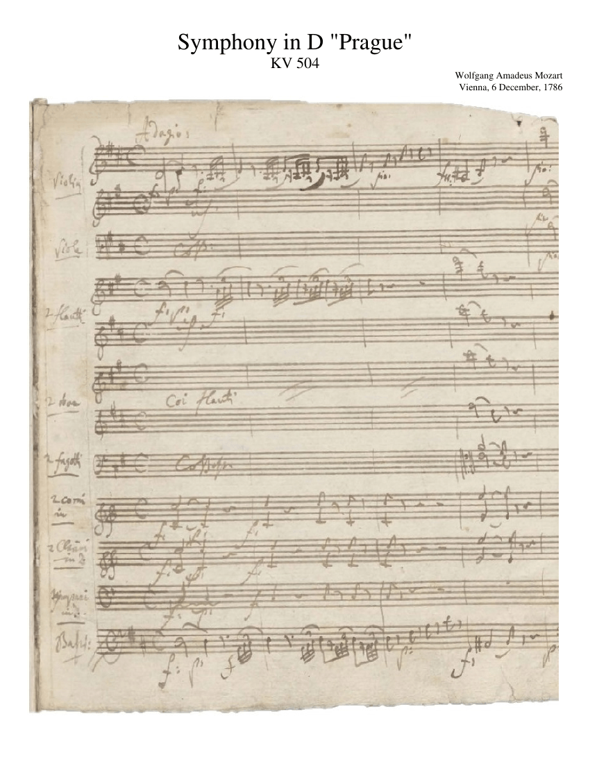 Symphony No.38 in D major K.504