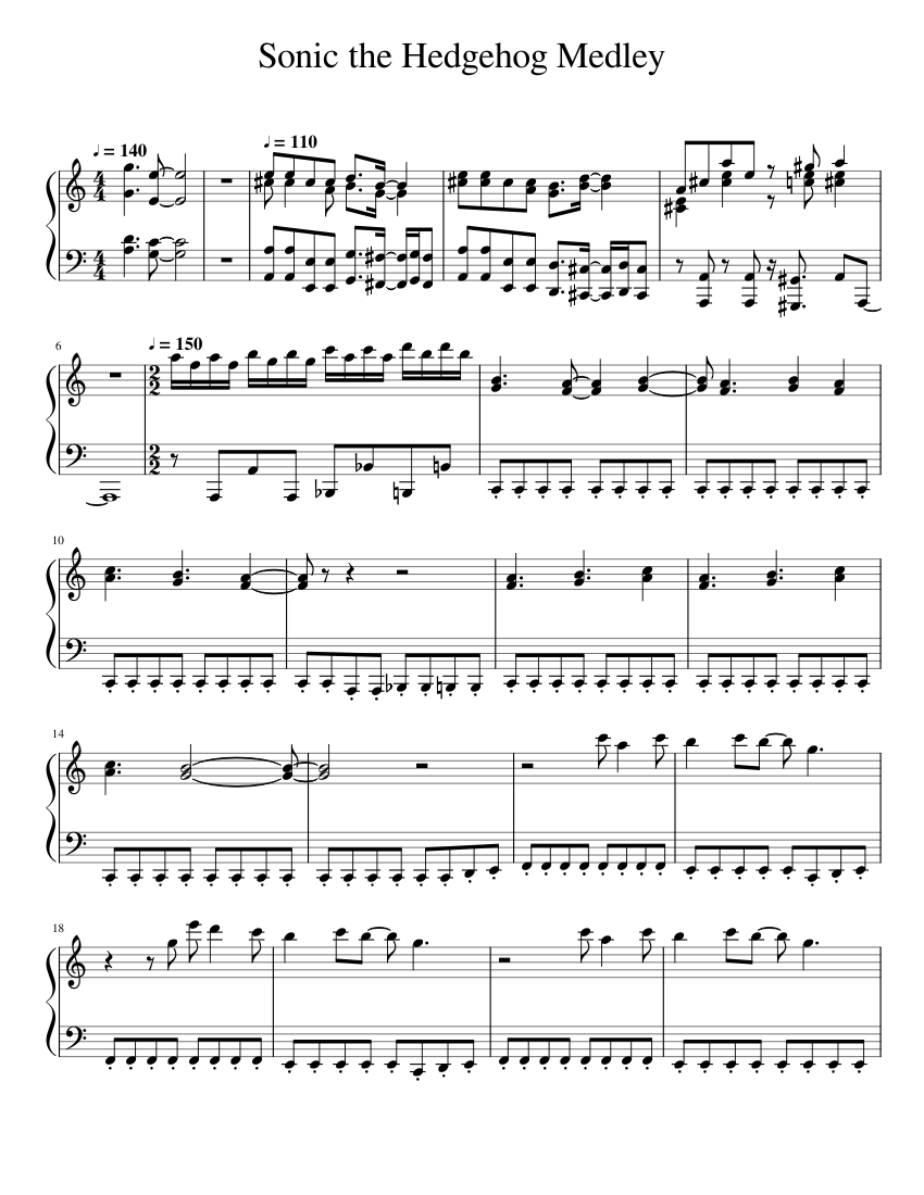 beginner sonic piano sheet music Sonic.exe - Sheet Music Gallery