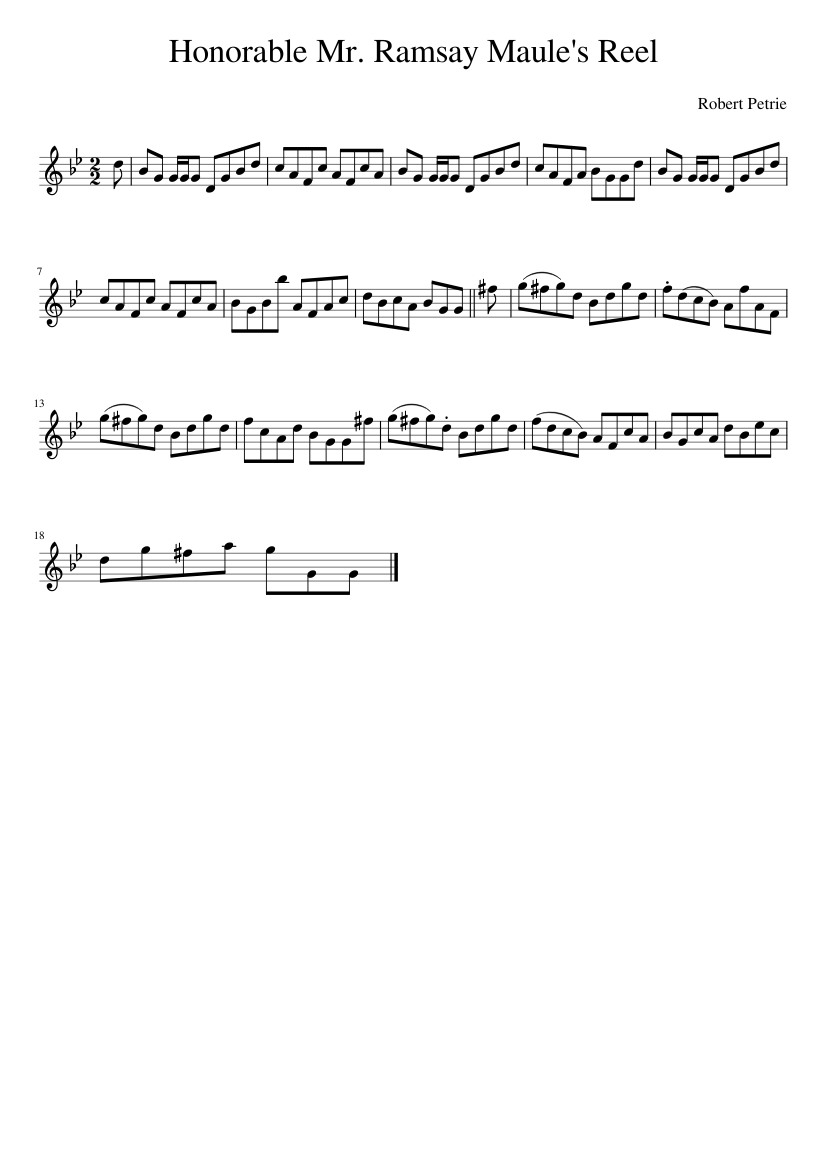 Honorable Mr. Ramsay Maule's Reel