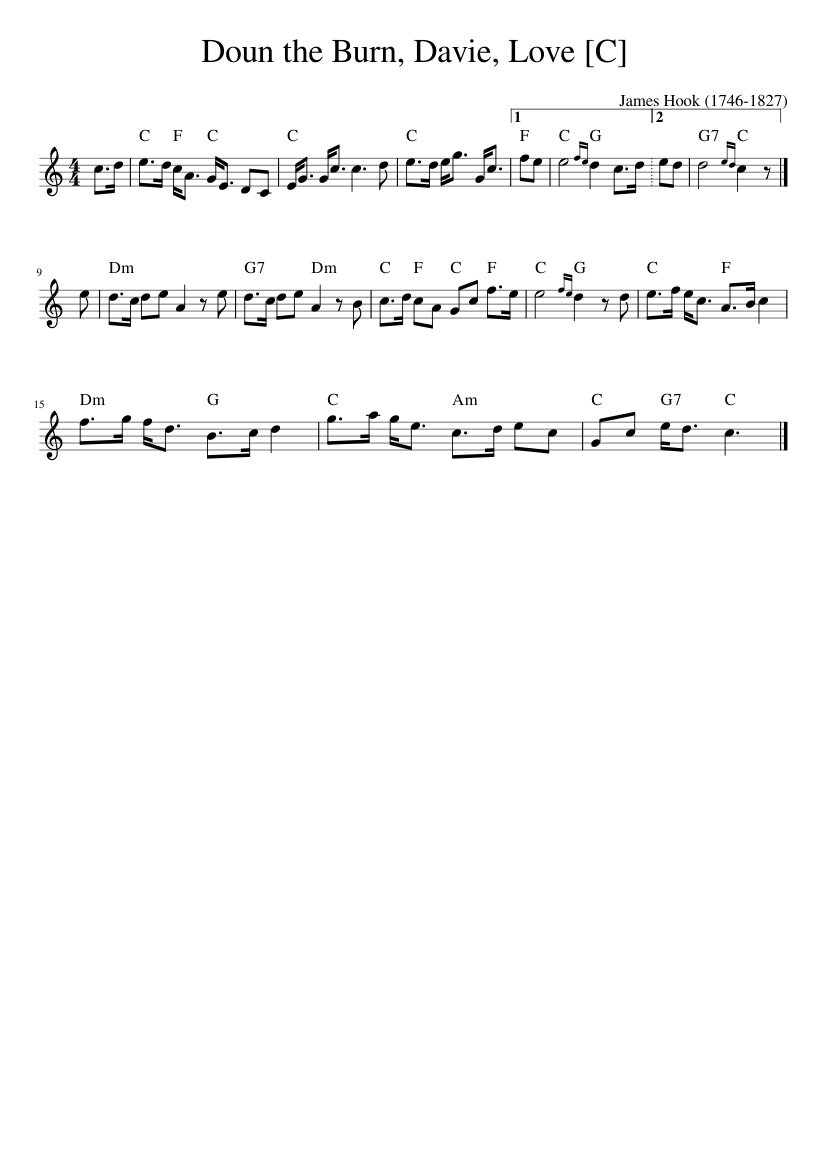 Doun the Burn Davie Love