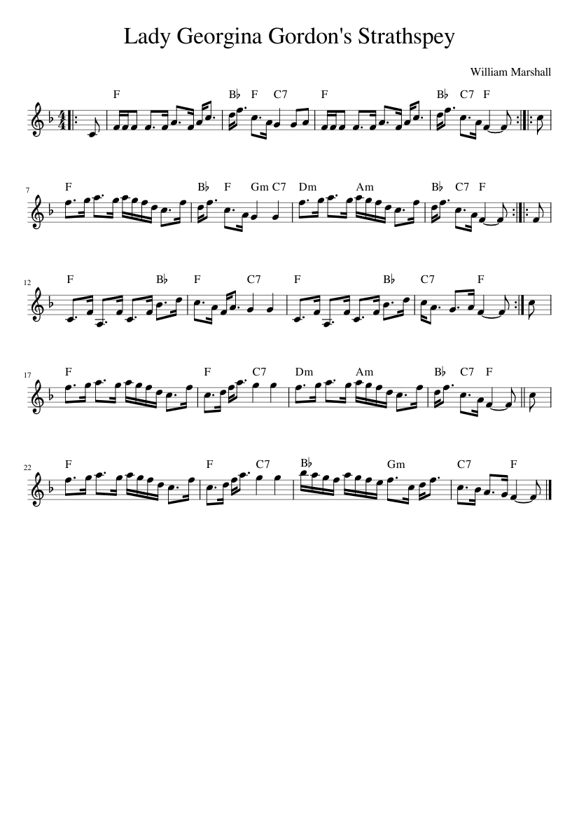 Lady Georgina Gordon's Strathspey