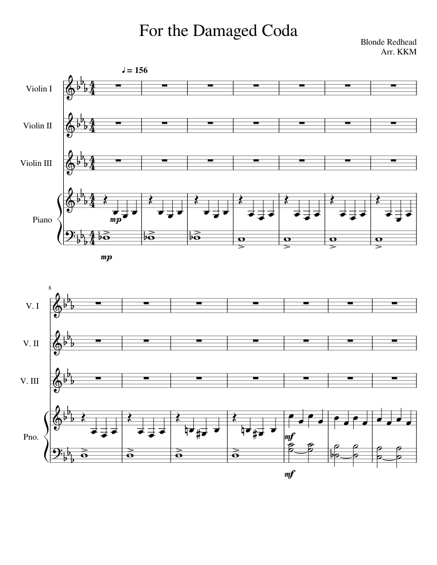 Evil Morty Theme For the Damaged Coda Sheet music for Piano, Violin (String  Trio) | Musescore.com