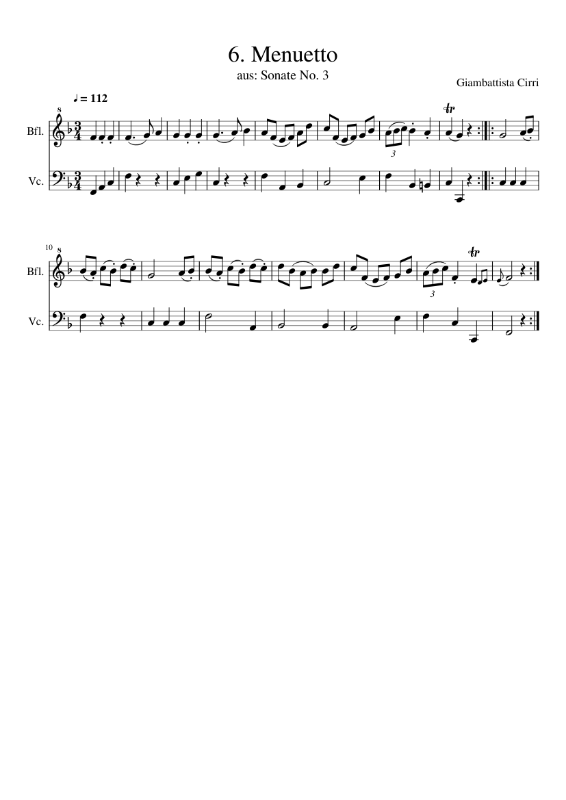 6. Menuetto