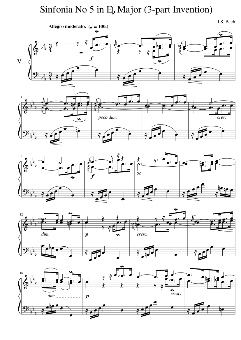 Invention in C major BWV 772