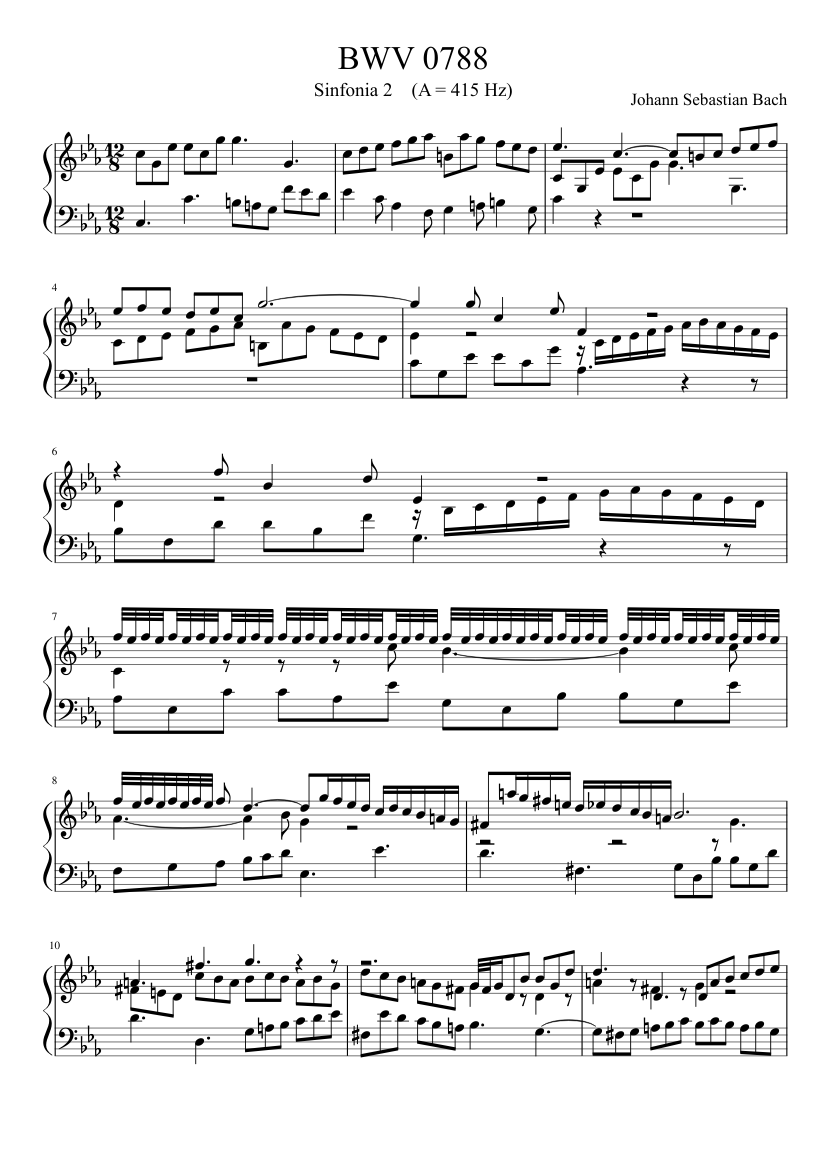 Sinfonia in C minor BWV 788