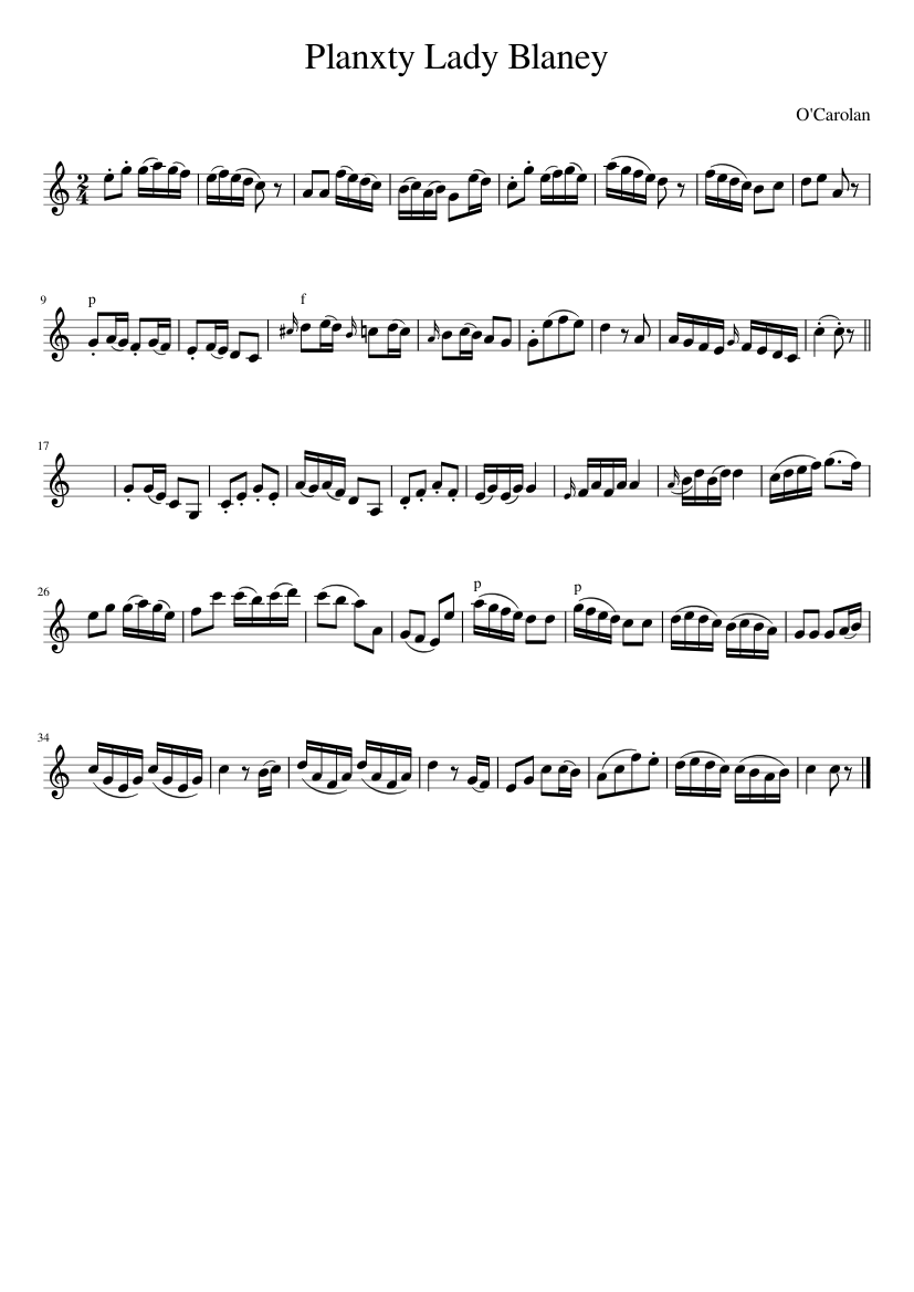 Planxty Lady Blaney