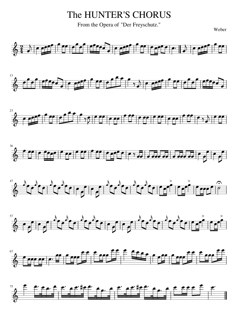 The HUNTER'S CHORUS