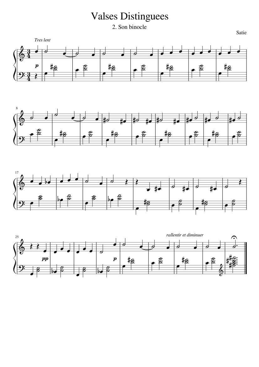 Valses Distinguees No. 2 (Son binocle)