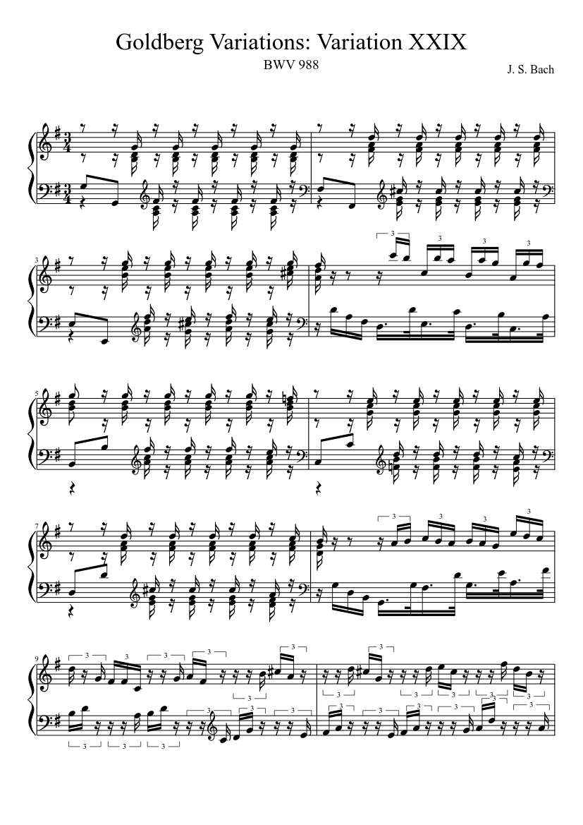 Goldberg-Variationen BWV 988