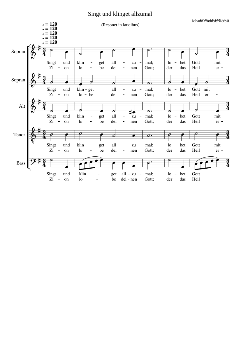 Singt und klinget allzumal