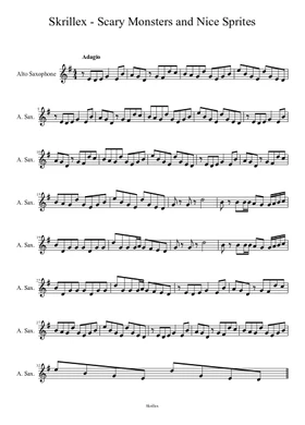 Free Scary Monsters And Nice Sprites by Skrillex sheet music | Download PDF  or print on Musescore.com