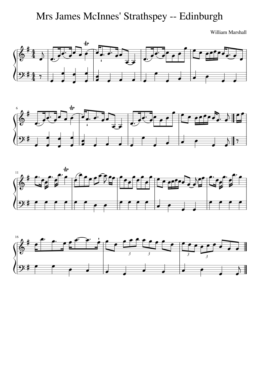 Mrs James McInnes' Strathspey -- Edinburgh
