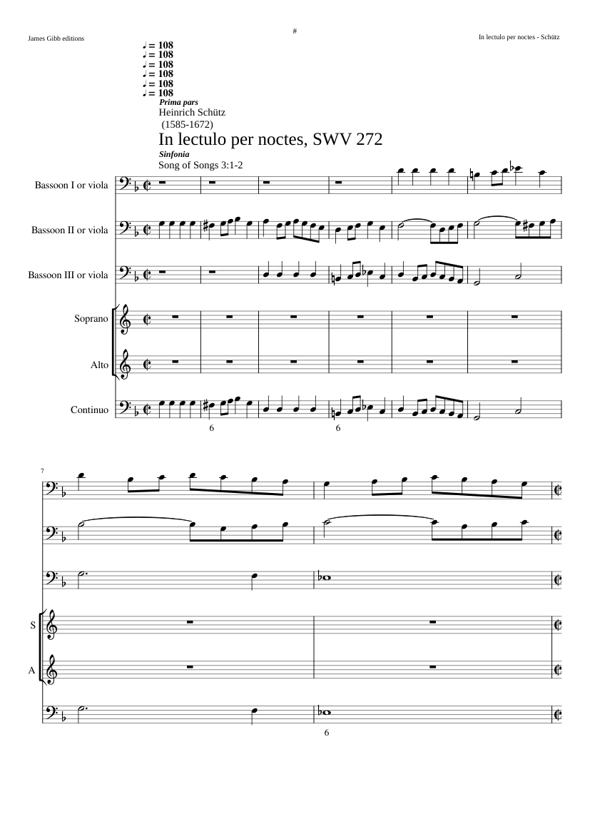 In lectulo per noctes SWV 272