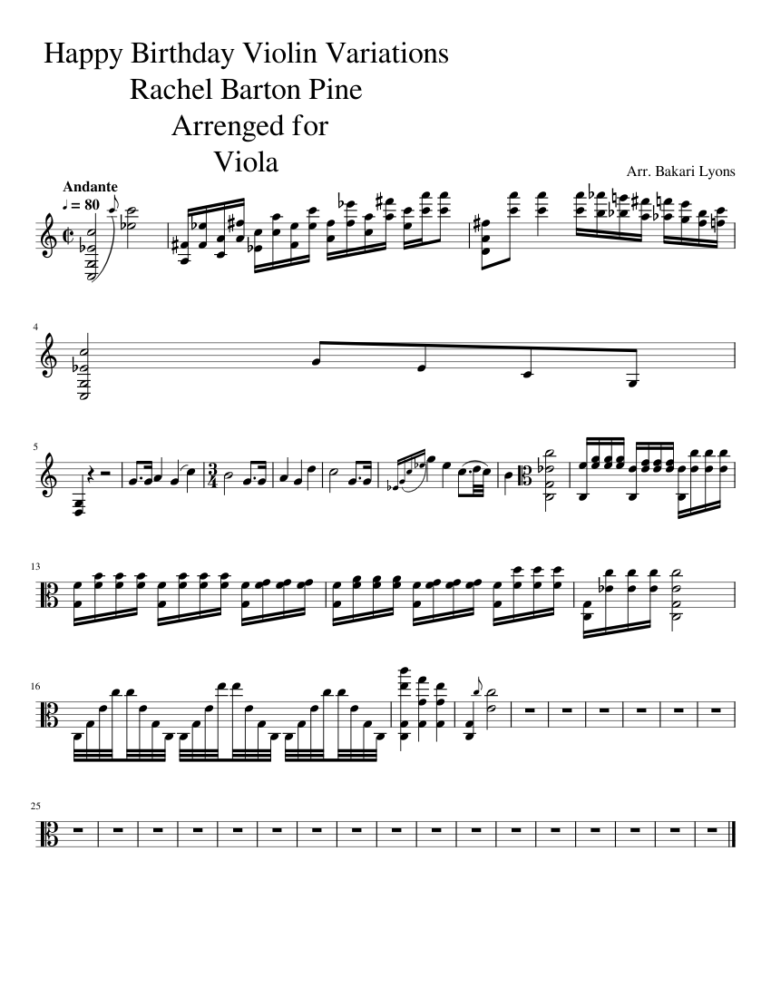 Untitled Sheet music for Viola (Solo)