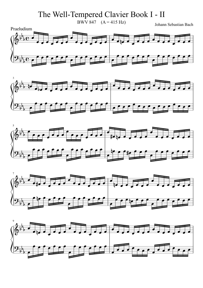 Prelude and Fugue in C minor BWV 847