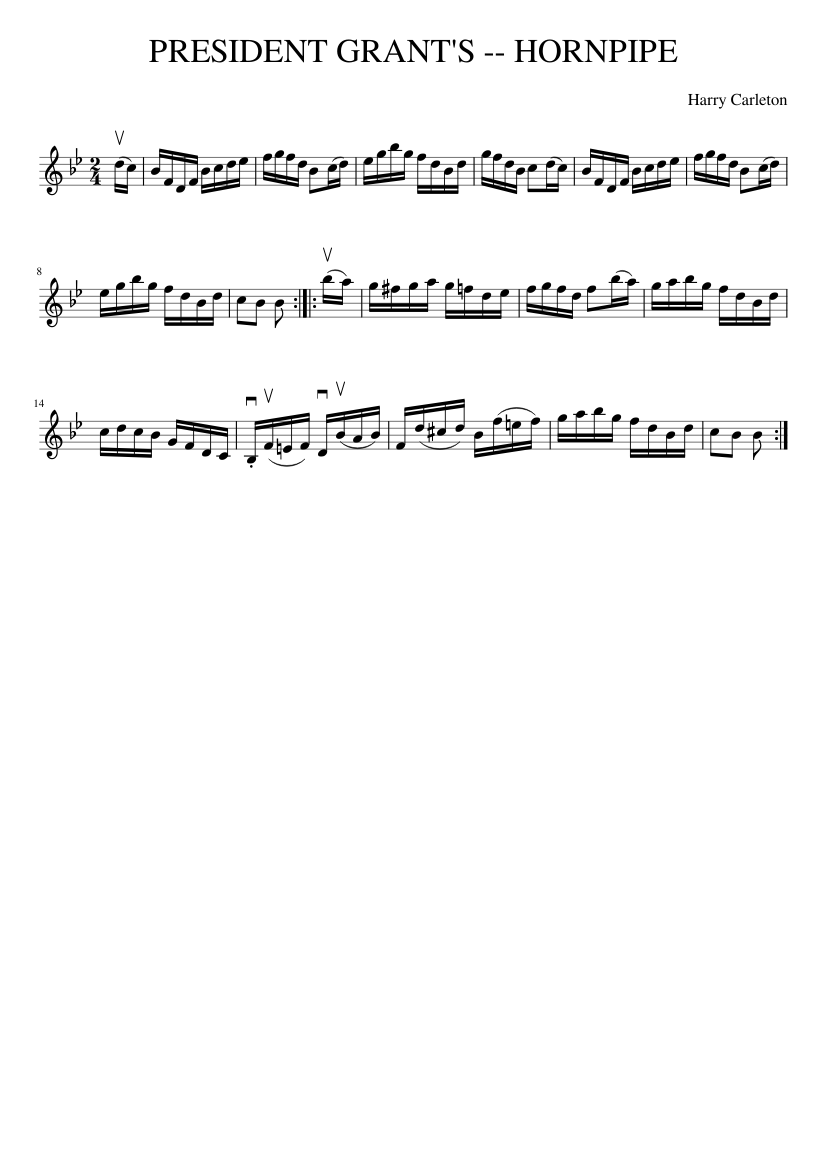 PRESIDENT GRANT'S -- HORNPIPE