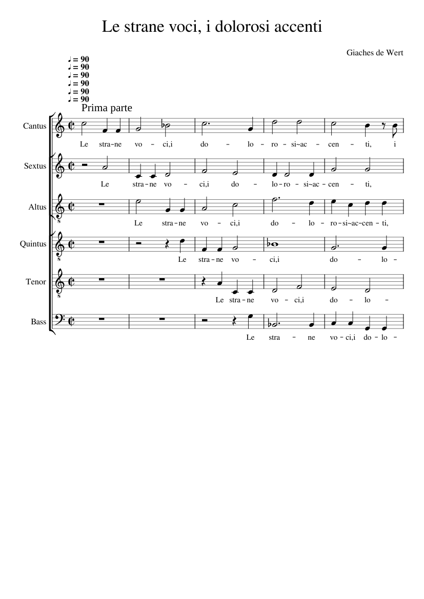 Le strane voci i dolorosi accenti