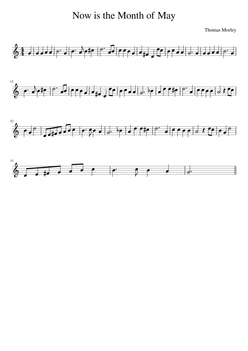 Now is the Month of May