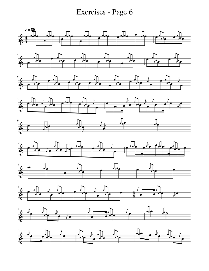 Exercises - Page 6 Sheet music for Piano (Solo) | Musescore.com