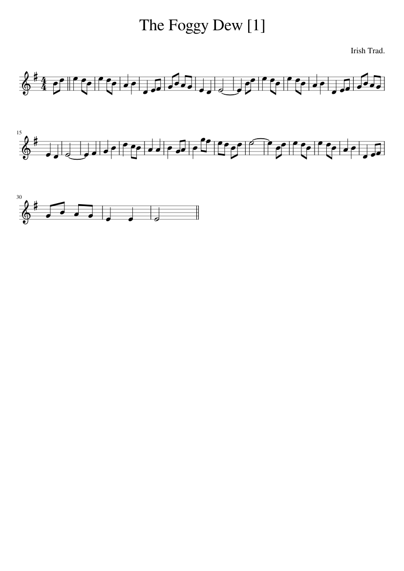 the foggy dew