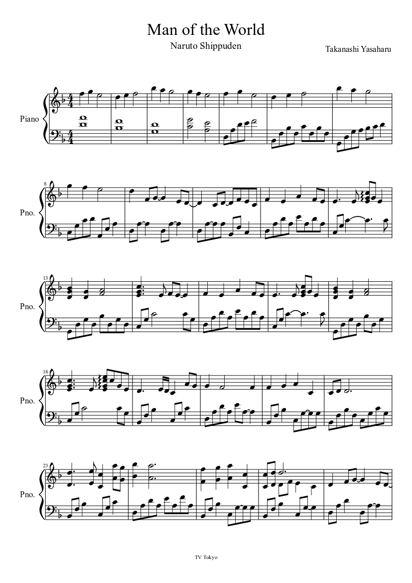 Man of the World Sheet music for Piano (Solo) | Musescore.com