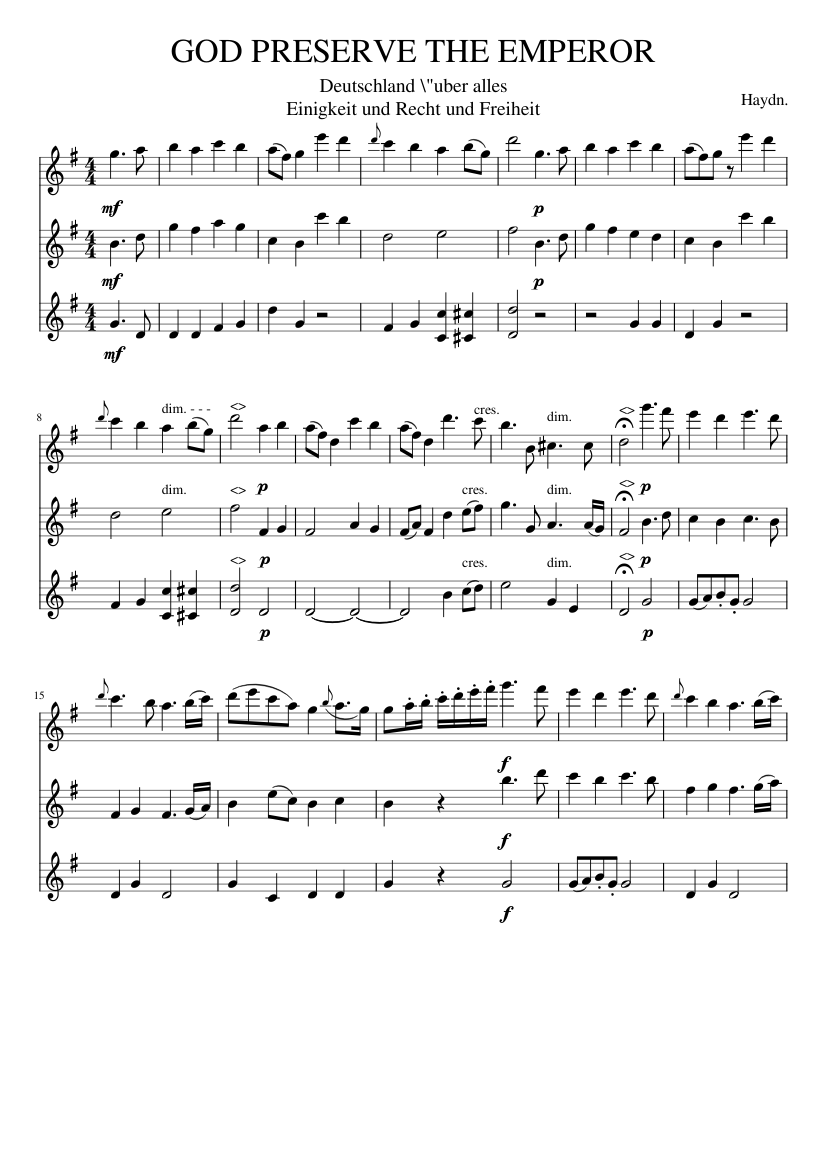 Streichquartett Op. 76 No. 3 in C Major (Emperor/Kaiserquartett)