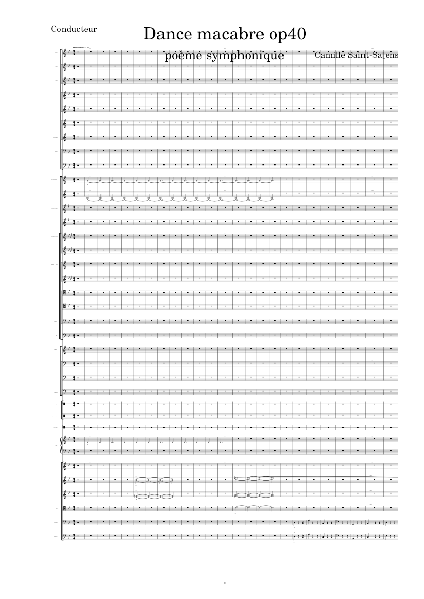 Danse macabre, Op.40 – Camille Saint-Saëns La dance macabre 1 Sheet ...