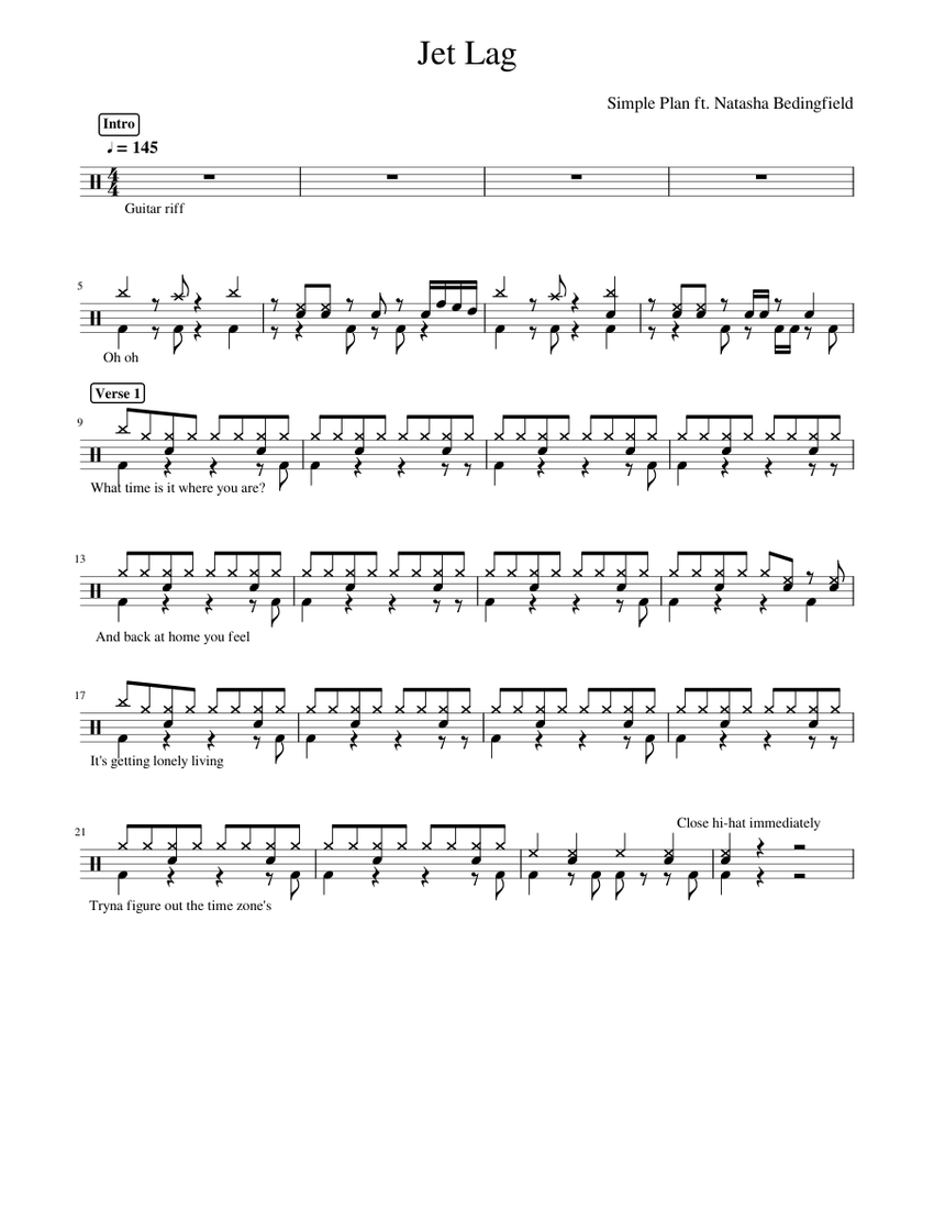 Jet Lag Song Simple Plan