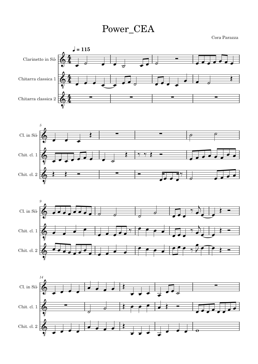 Power_CEA Sheet music for Guitar, Clarinet other (Concert Band ...