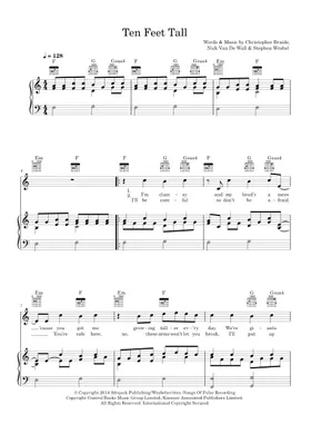 Free Ten Feet Tall by Afrojack sheet music | Download PDF or print on  Musescore.com