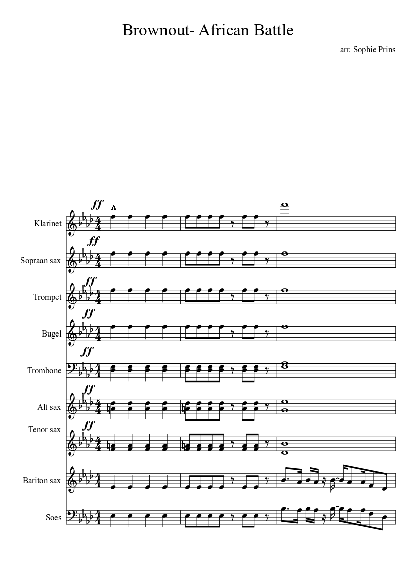 Brownout- African Battle 5.4 Sheet music for Trombone (Solo ...