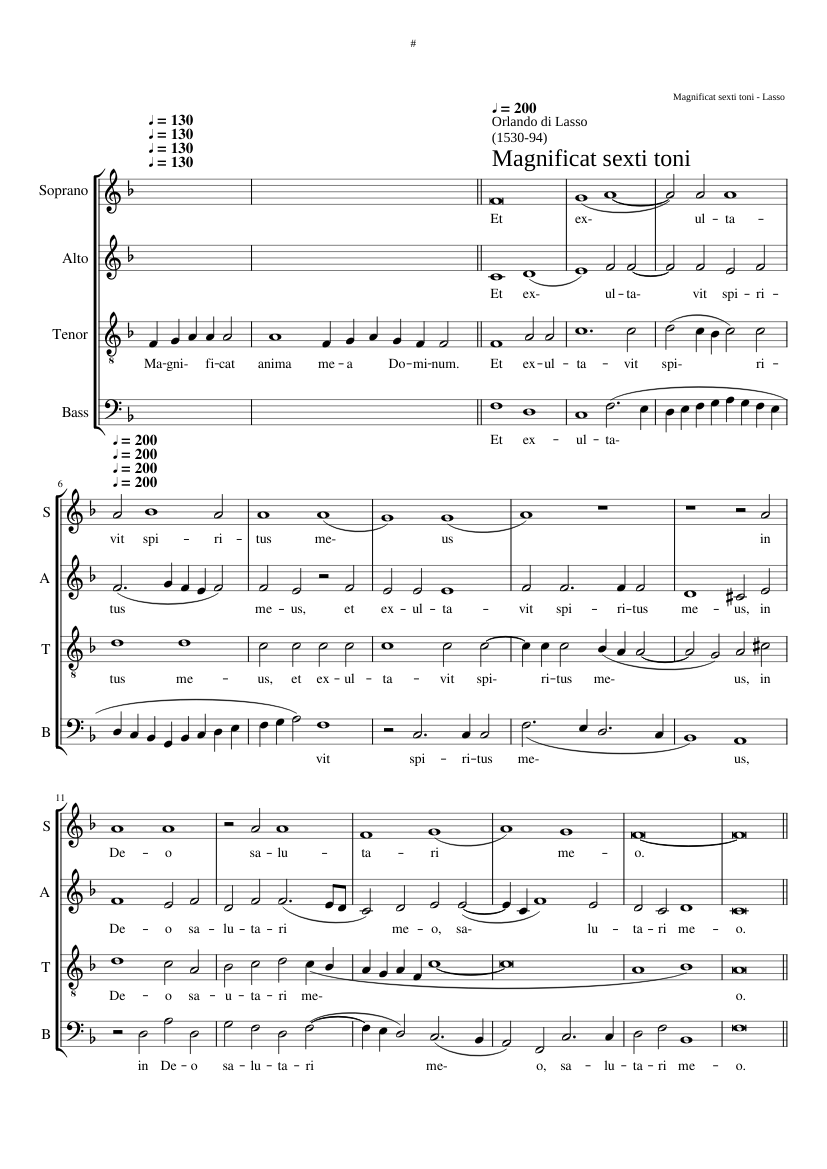 Magnificat sexti toni