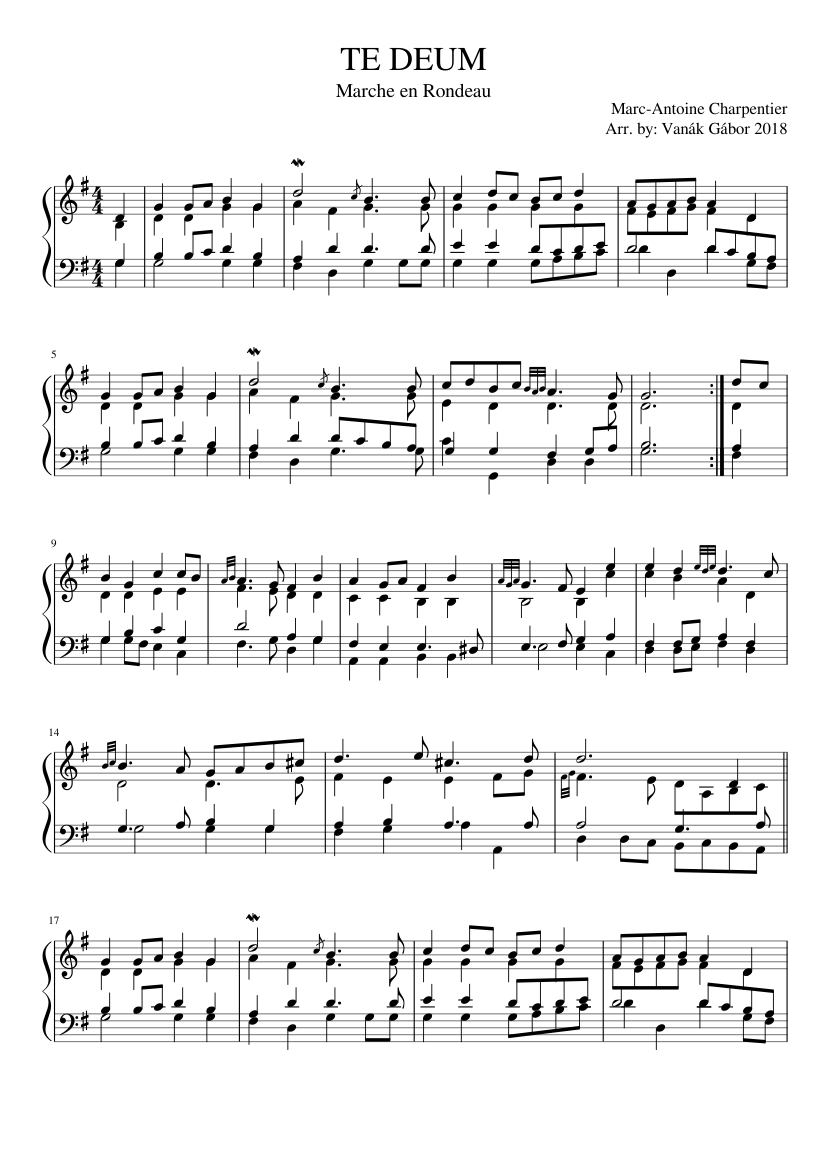 Te Deum H.146 - Marche en Rondeau