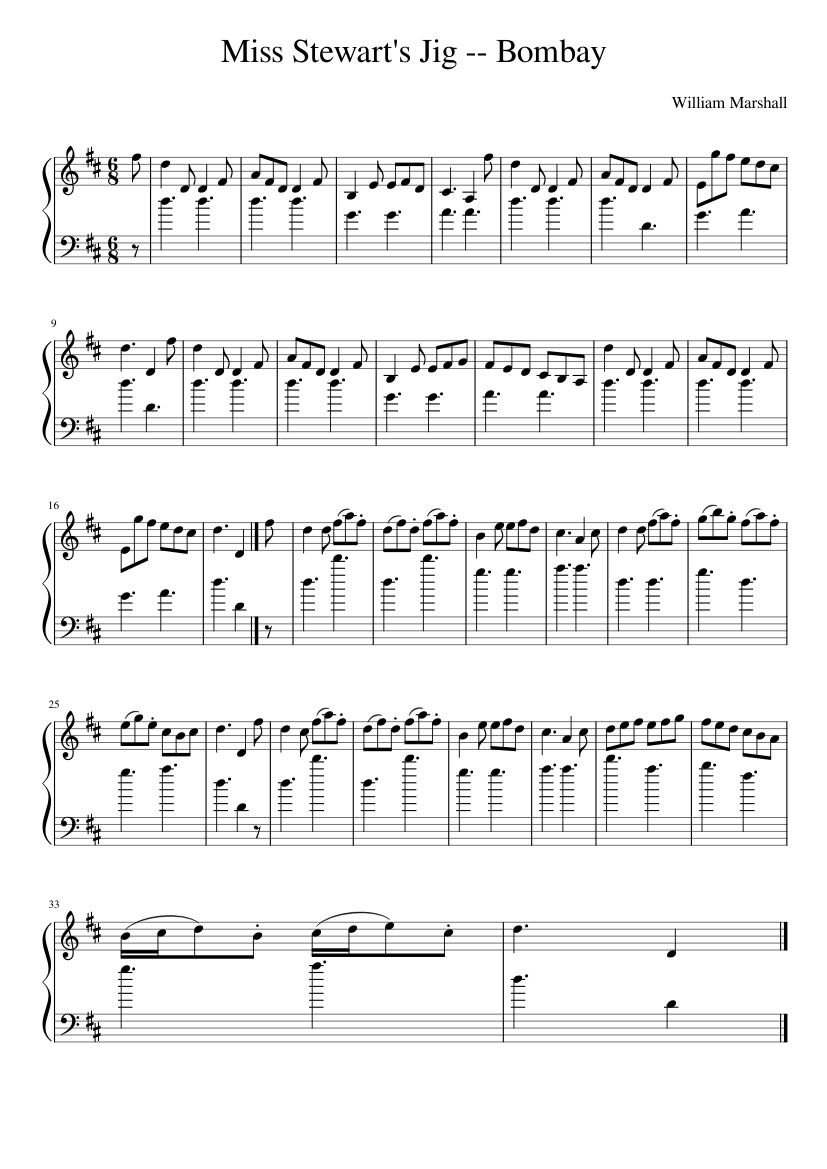 Miss Stewart's Jig -- Bombay