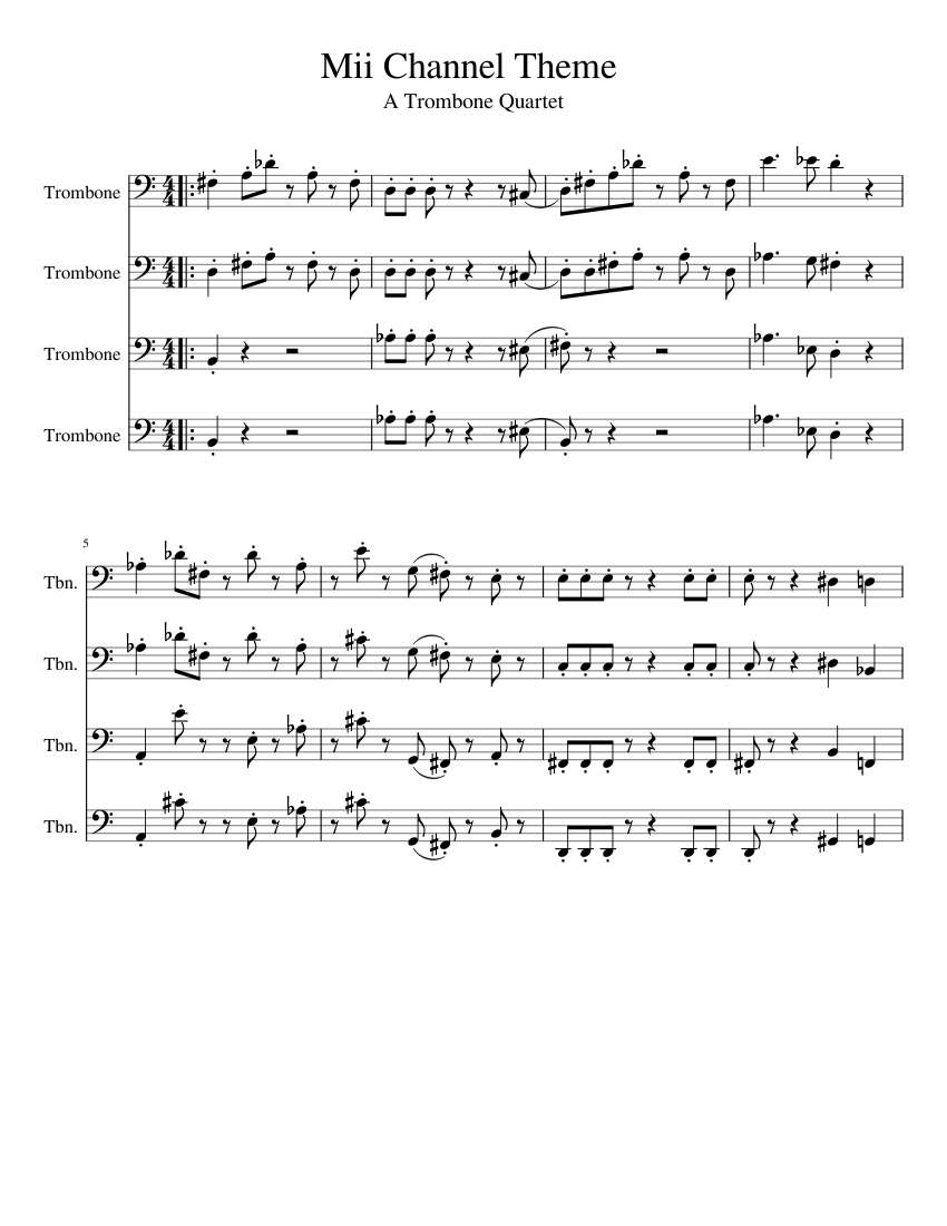 mii channel theme for french horn