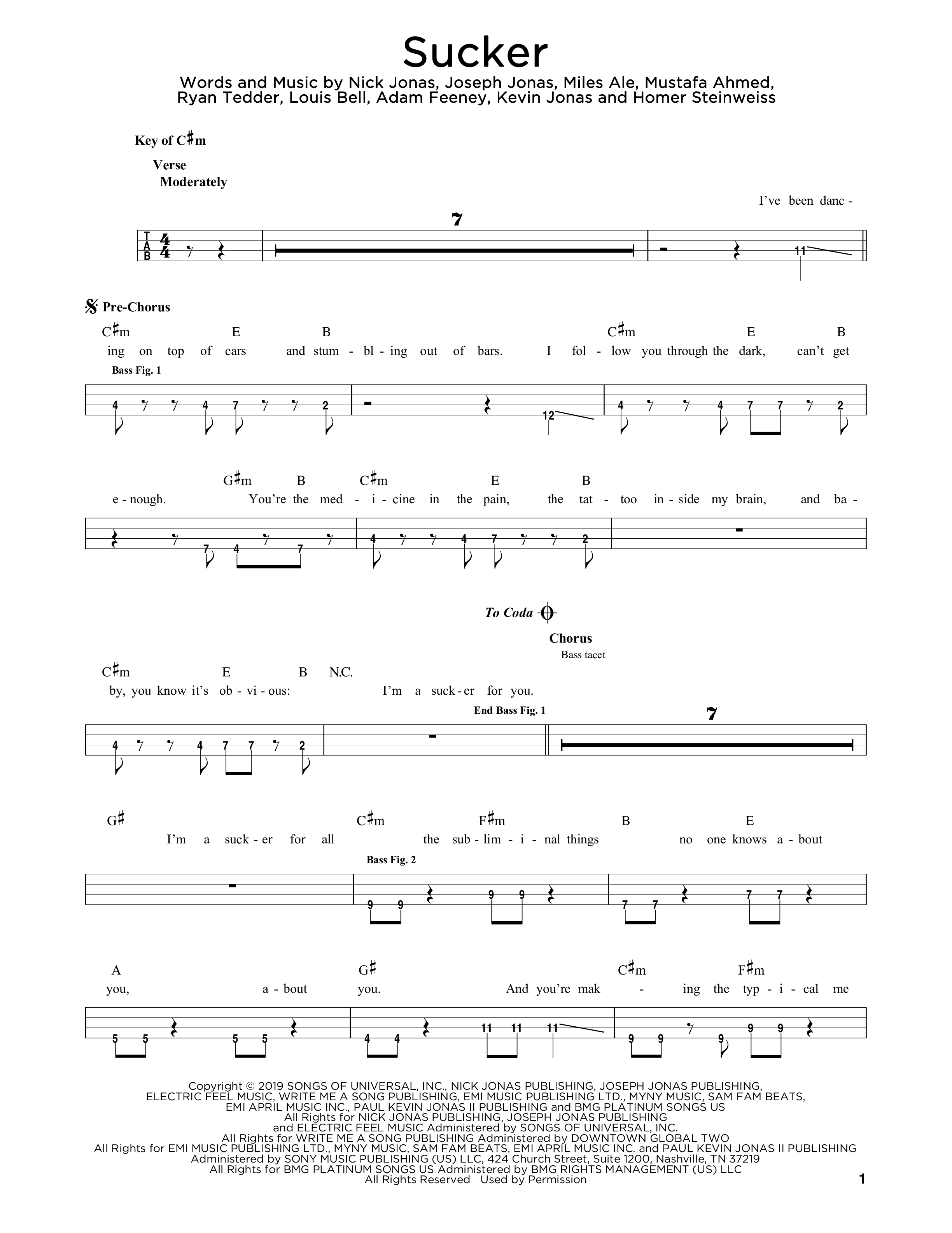 Partition Guitare Jonas Brothers - Easy Guitar Avec Tablature Et Notes
