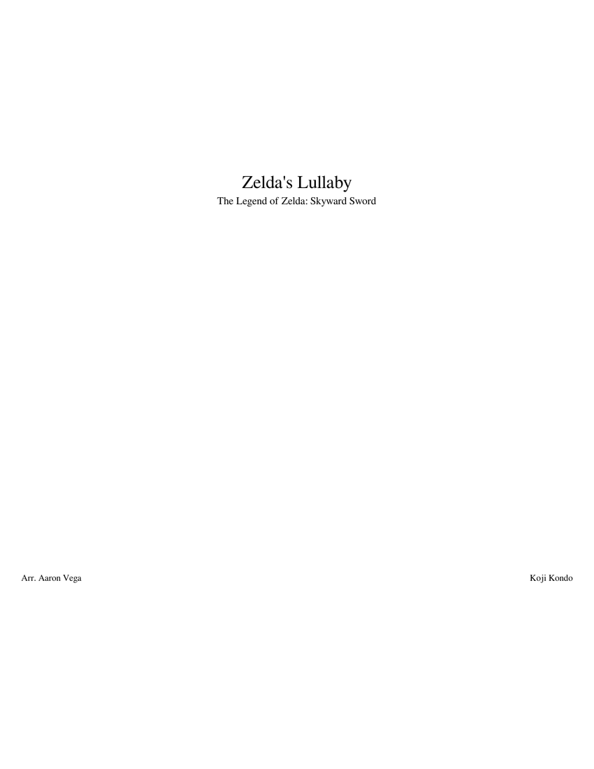Zelda's Lullaby Koji Kondo Zelda's Lullaby Sheet music for Flute