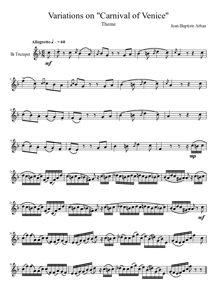 Fantaisie and Variations on The Carnival of Venice