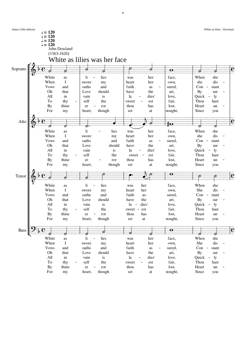 White as lilies was her face