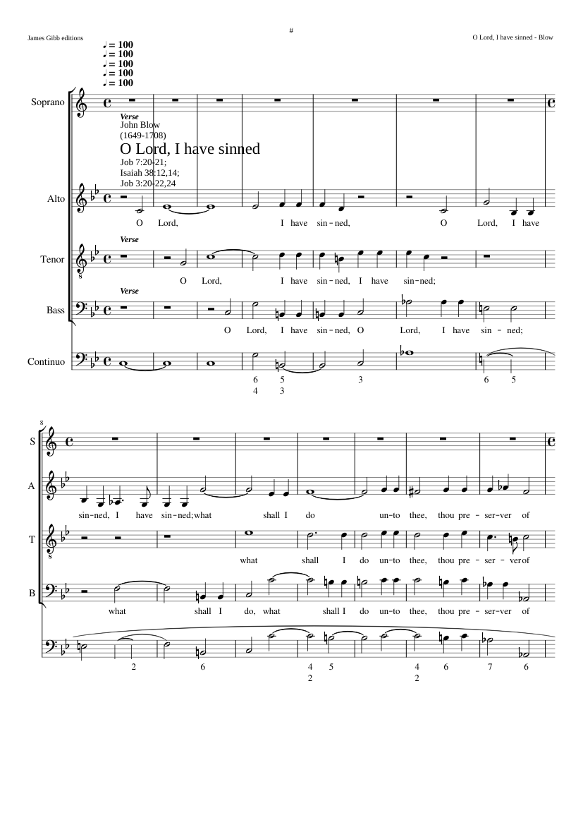 O Lord I have sinned