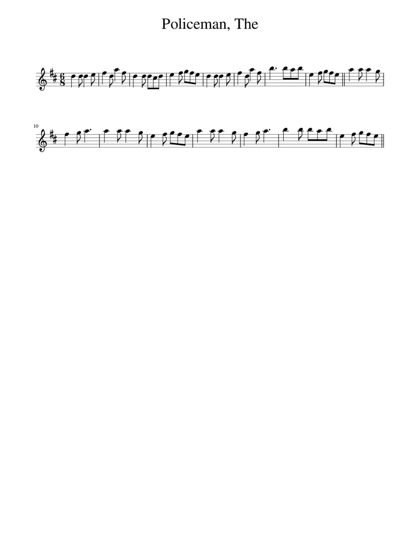 The Policeman Sheet music for Piano (Solo) Easy | Musescore.com
