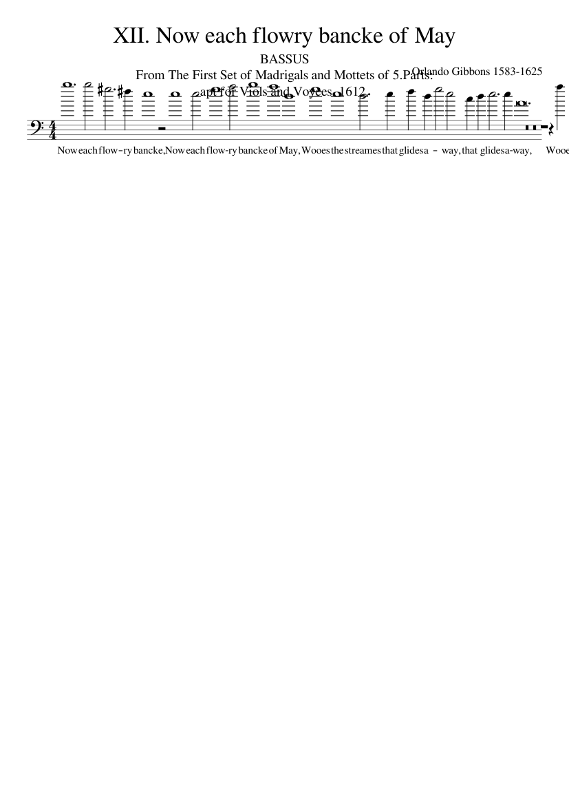 XII. Now each flowry bancke of May