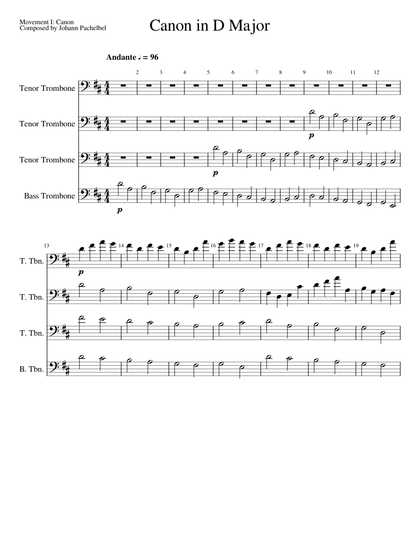 Canon and Gigue in D major P.37