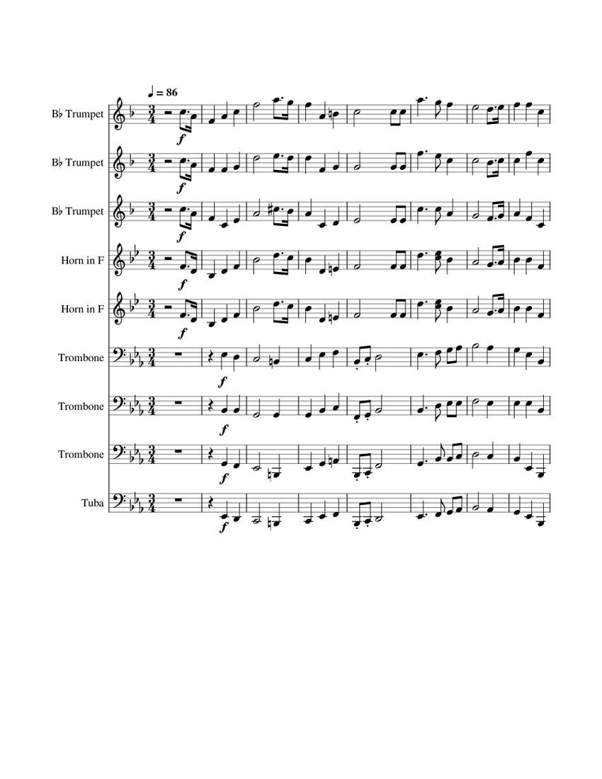 National Anthem Medley Various Sheet music for Trombone, Tuba