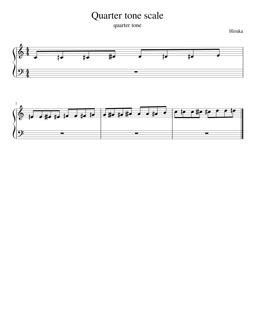 Quarter tone scale Sheet music for Piano (Solo)