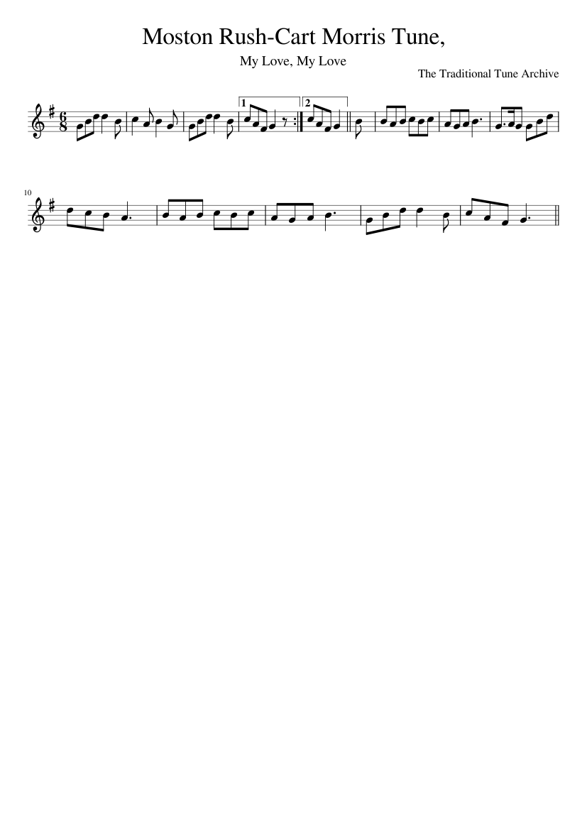 Moston Rush-Cart Morris Tune
